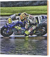 Valentino Rossi At Indy Wood Print