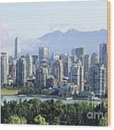 Vancouver From The Hills Wood Print