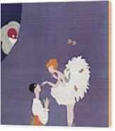Vanity Fair Cover Featuring Dancers Flirting Wood Print