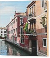 Venice Canal Wood Print