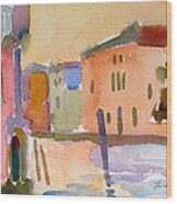 Venice Dawn Wood Print