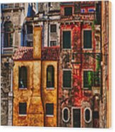 Venice Homes Wood Print