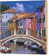 Bridge In The Murano District Of Venice Italy - Itl285100 Wood Print