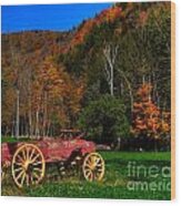 Vermont Wagon Wood Print