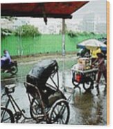 Vietnam Rainy Saigon Wood Print