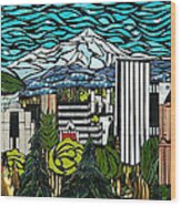 View From Portland Rose Garden Wood Print
