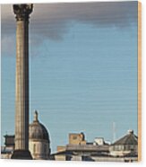 View From Whitehall Of Nelsons Column Wood Print