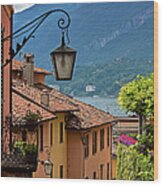 View Of Lake Como From Upper Street Wood Print