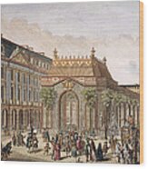 View Of The Place De Louis Le Grand Wood Print