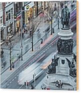 Viewpoint Over Oconnell Street, Dublin Wood Print