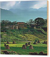 Village In Nepal Wood Print