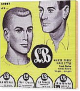 Vintage Barber Haircut Poster Floyds Barber Wood Print
