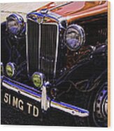 Vintage Car Art 51 Mg Td Copper Wood Print