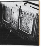 Vintage Chrysler Dashboard Wood Print