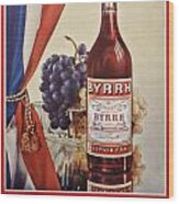 Vintage French Poster Byrrh Wood Print