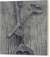 Vintage Keys Wood Print