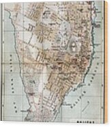 Vintage Map Of Halifax Nova Scotia 1890 Wood Print