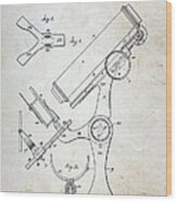 Vintage Microscope Patent Wood Print
