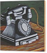 Vintage Phone 2 Wood Print