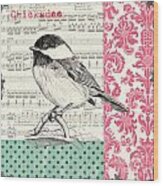 Vintage Songbird 3 Wood Print