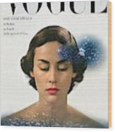 Vogue Cover Featuring Joan Petit Wood Print