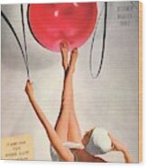 Vogue Cover Illustration Of A Woman Balancing Wood Print