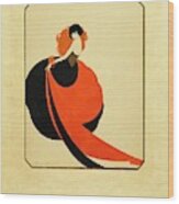 Vogue Cover Illustration Of A Woman Wearing Wood Print