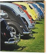 Volkswagen Line Up Wood Print