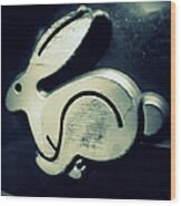 Vw Rabbit Emblem Wood Print
