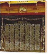 W W I Honor Roll Wood Print