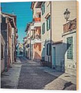 Walking Through Grado - Through The Past Wood Print