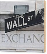Wall Street New York Stock Exchange Wood Print