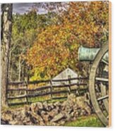War Thunder - 3rd Massachusetts Light Artillery Battery C - J. Weikert Farm Autumn Gettysburg Wood Print