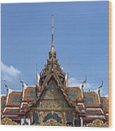 Wat Dokmai Pavilion Roof Dthb1785 Wood Print