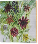 Lilies From The Garden Wood Print