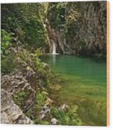 Waterfall And Pool Paradise - Cuba Wood Print