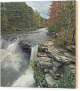 Waterfall Mulberry River Arkansas Wood Print