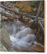 Waterfall Near Breckenridge Wood Print