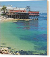Waterfront At Cannery Row Wood Print