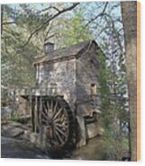 Waterwheel At Stone Mountain Wood Print