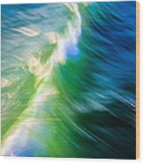 Wave Abstract Triptych 1 Wood Print