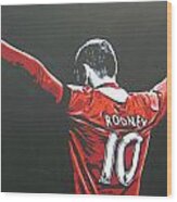 Wayne Rooney - Manchester United Fc 2 Wood Print