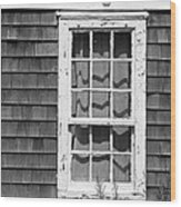 Weathered Window With Lucky Horseshoe Wood Print