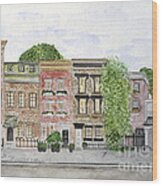 West 11th St In Greenwich Village Wood Print