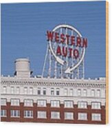 Western Auto Building Of Kansas City Missouri Wood Print