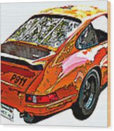 Wet Paint Porsche Sp911 Wood Print