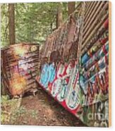Whistler Train Wreck Box Cars Wood Print