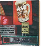 White Castle A And W Wood Print
