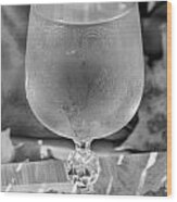 White Wine In Vintage Glass Wood Print