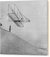 Wilbur Wright Pilots Early Glider 1901 Wood Print